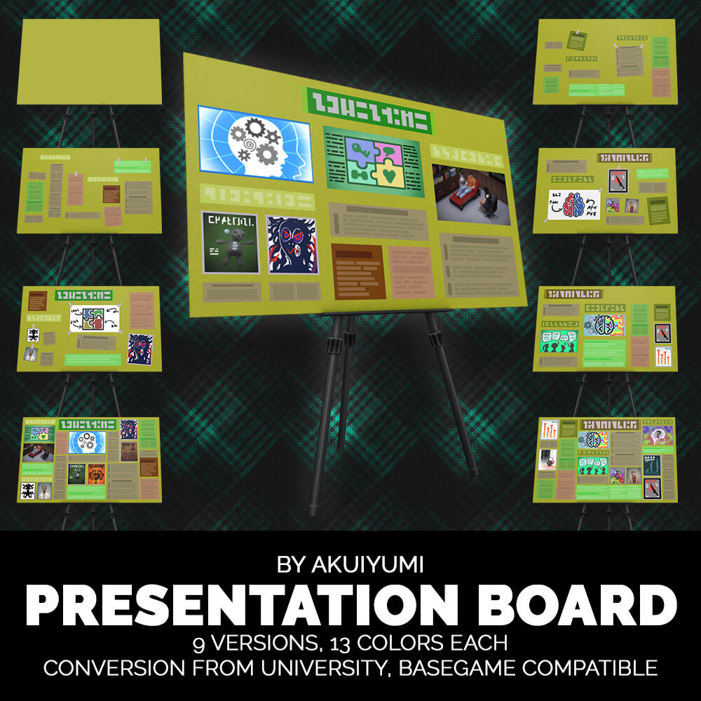 how to get a blank presentation board sims 4