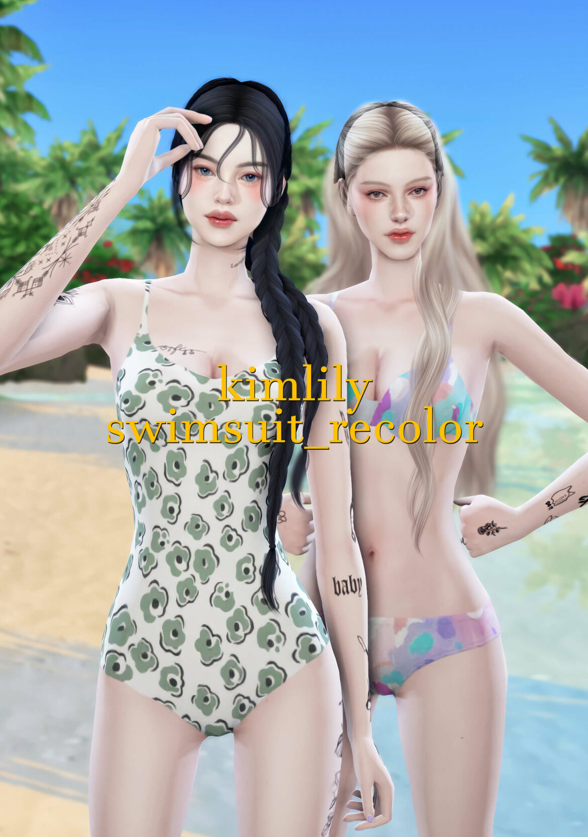 Sims 4 recolor swimsuit mesh ea