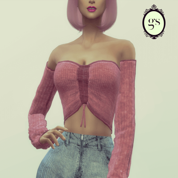 Sims 4 ruched crop top