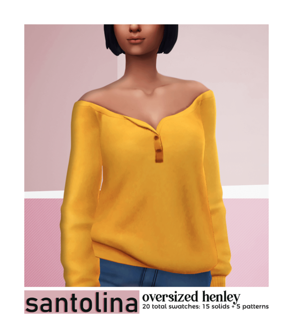 Sims 4 santolina oversized henley