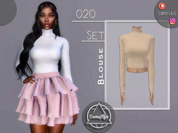 Sims 4 SET 020 – Blouse by Camuflaje at TSR