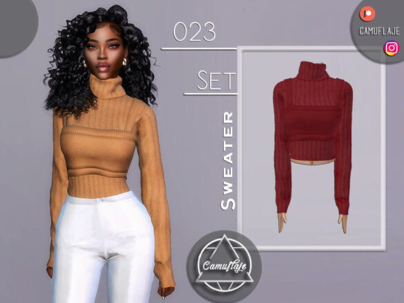 Sims 4 SET 023 – Sweater by Camuflaje at TSR