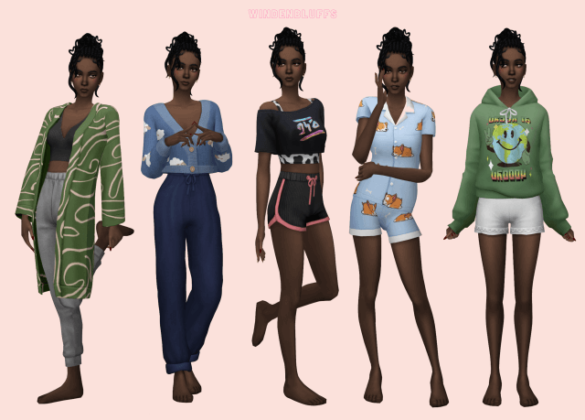 Sims 4 sleepwear lookbook