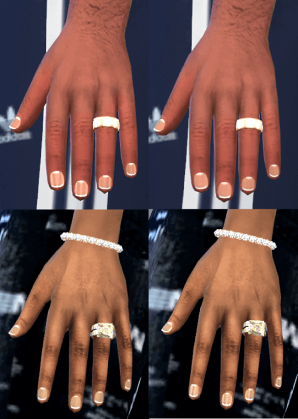 Sims 4 slimmer nails and lunulae moon shape base nail