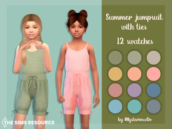 Summer jumpsuit with ties