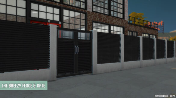 Sims 4 the breezy fence gate set