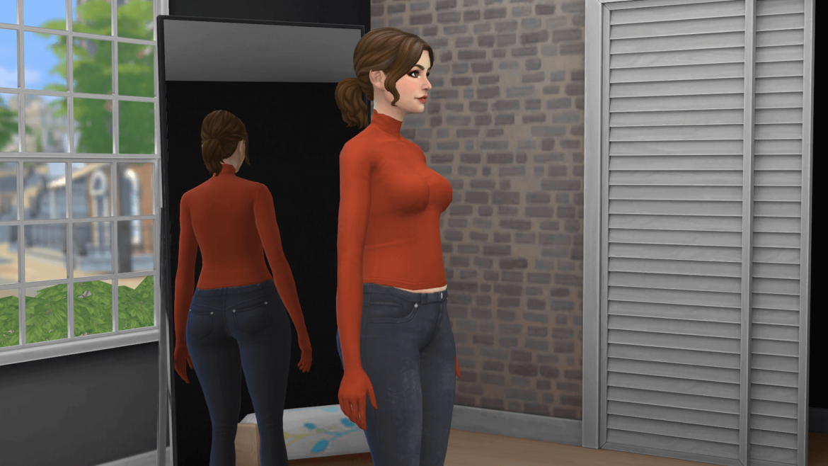 Sims 4 Weird Turtleneck Glove Combo Accessory Shirt