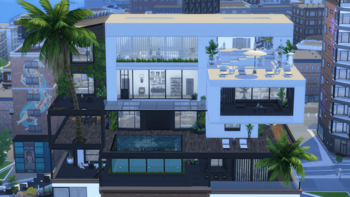 Sims 4 WhiteRock Penthouse (no CC)
