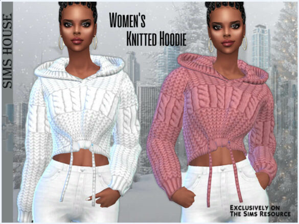 Women’s Knitted Hoodie by Sims House