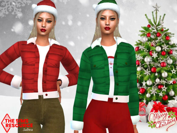 Sims 4 Xmas Jacket by Saliwa at TSR