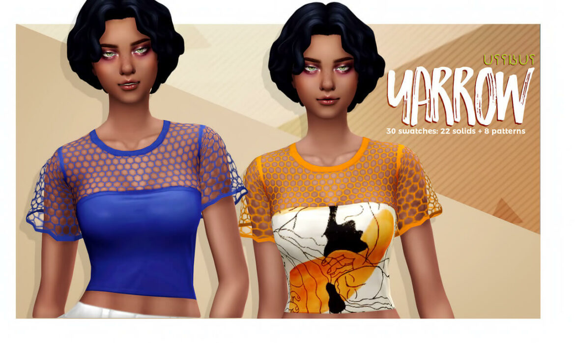 Sims 4 yarrow mesh crop top