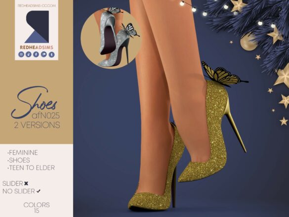 AF SHOES N025 | NO SLIDER | 2 VERSIONS at REDHEADSIMS