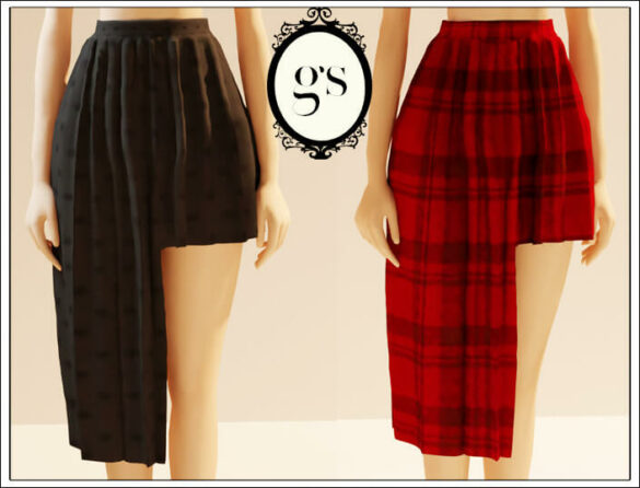 Sims 4 asymmetric skirt sims 4 new mesh base game 53