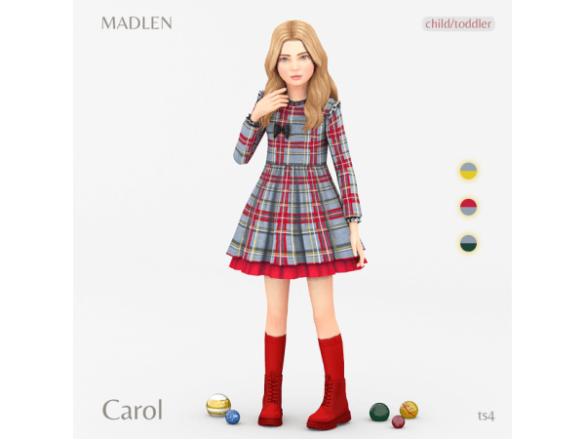Sims 4 Carol Dress by Madlen