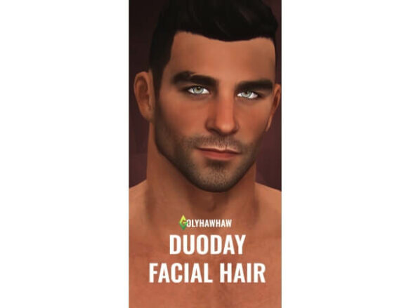 Sims 4 DUODAY FACIAL HAIR by Golyhawhaw