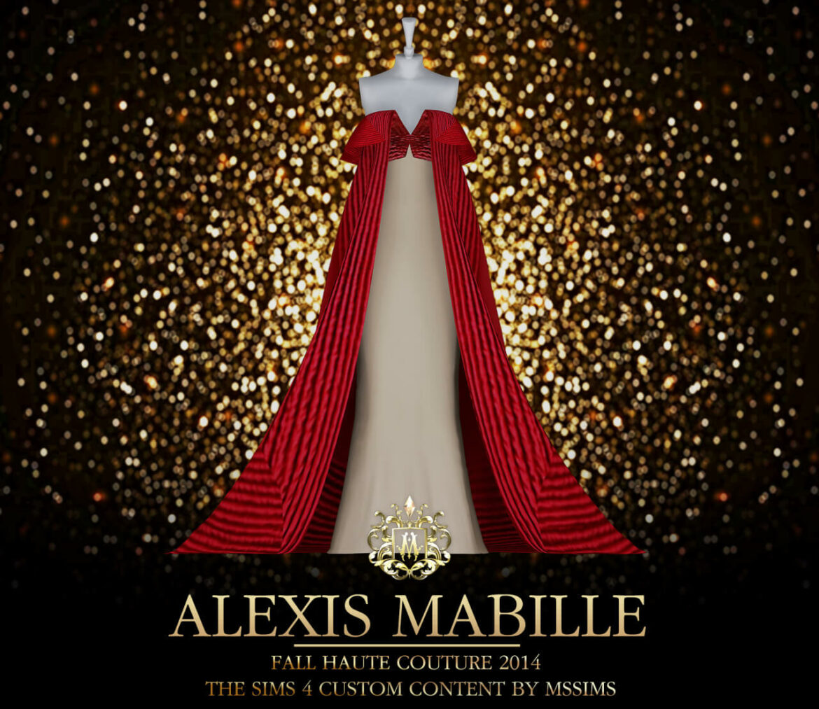 Sims 4 FALL HAUTE COUTURE 2014 GOWN at MSSIMS