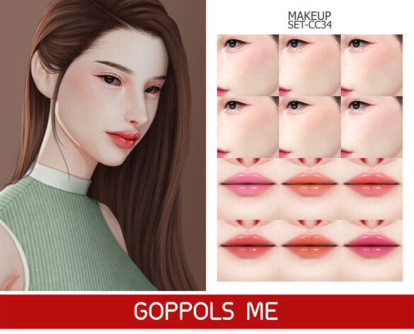 Sims 4 GPME-GOLD MAKEUP SET CC34 at GOPPOLS Me