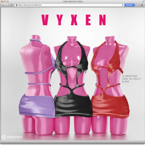 Sims 4 [ VYXEN ] LUIRA DRESS