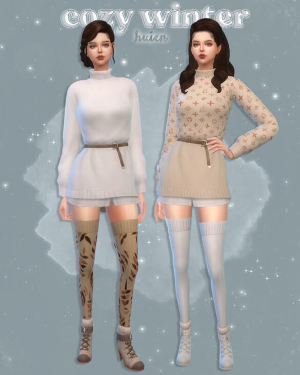 The Sims 4 a set of winter fashion