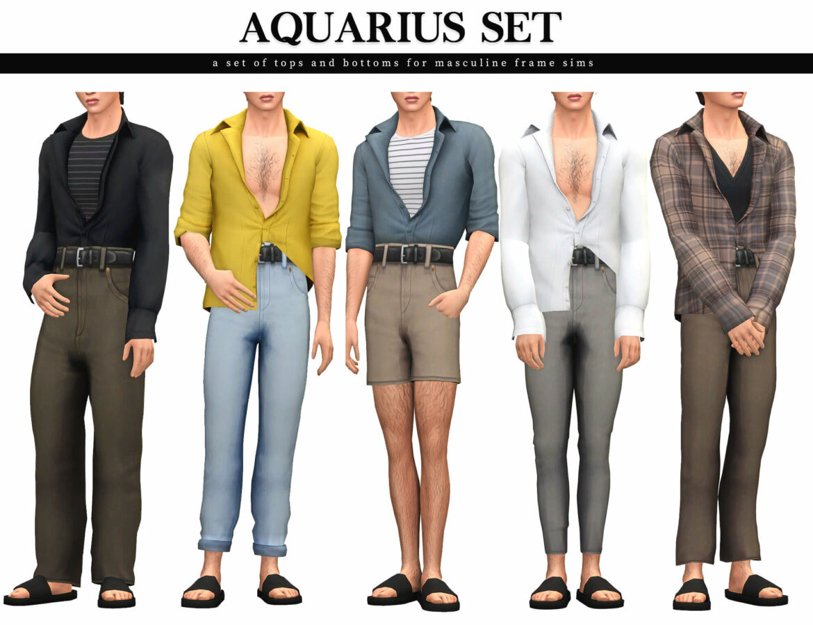 The Sims 4 aquarius high waisted set