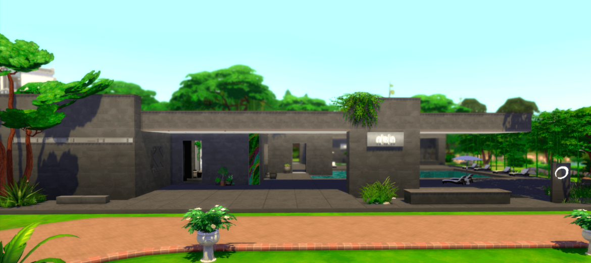 The Sims 4 Banana Green – Spa&Gym (no CC)