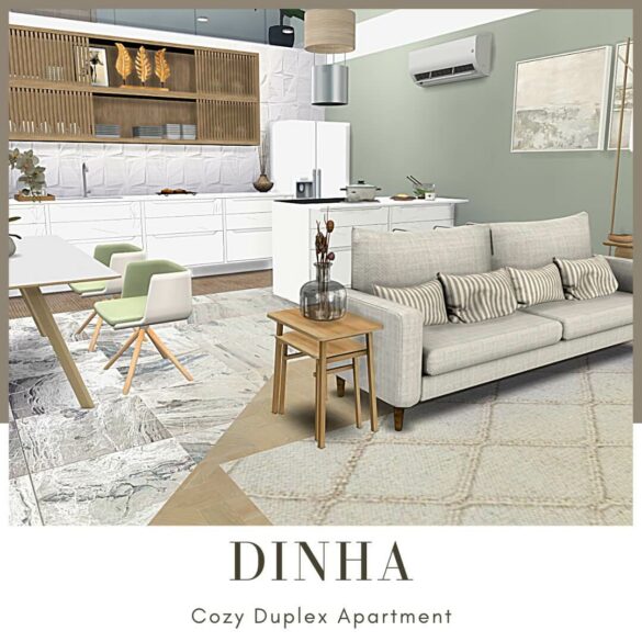The Sims 4 COZY DUPLEX APARTMENT at Dinha Gamer