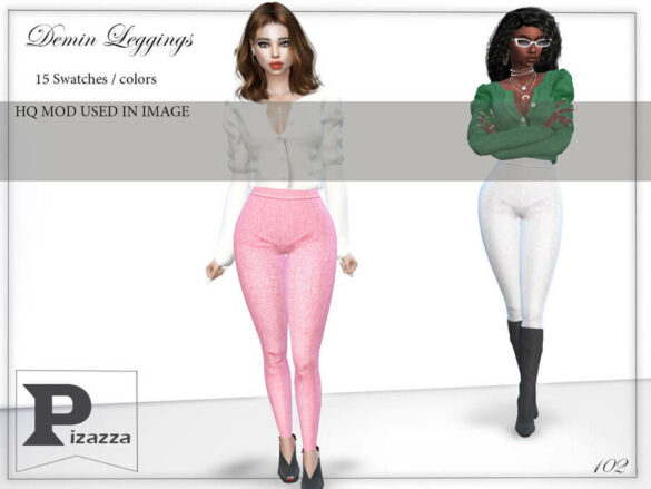 The Sims 4 Demin Leggings by pizazz