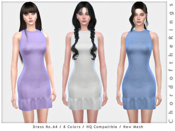 The Sims 4 Dress No.64 by ChordoftheRings