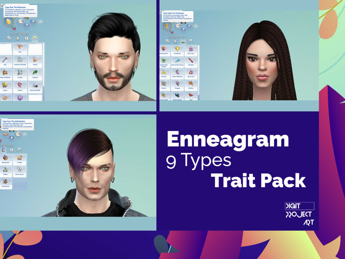 The Sims 4 Enneagram Types – 9 Traits Pack