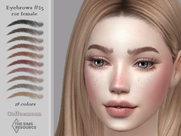 The Sims 4 Eyebrows for female N25 by coffeemoon