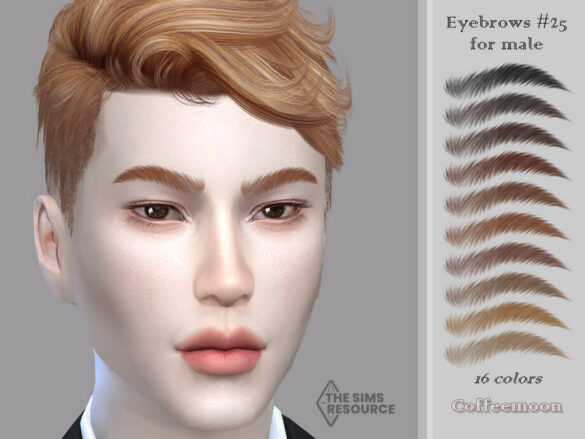 The Sims 4 Eyebrows for male N25 by coffeemoon