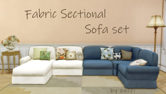 The Sims 4 fabric sectional sofa set for dream home