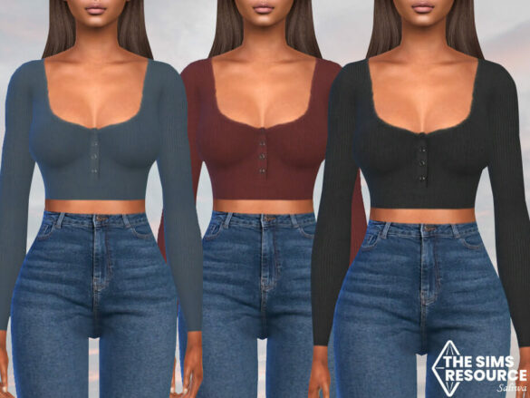 Female Cropped Buttoned Tops by Saliwa