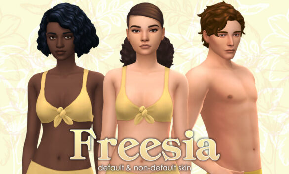The Sims 4 freesia default non default skin