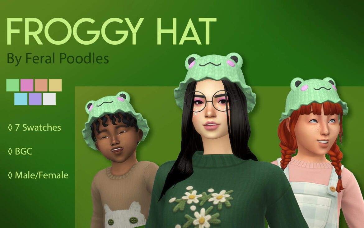 The Sims 4 froggy hat ts4 maxis match cc