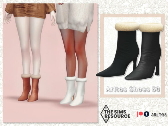 The Sims 4 Furry Leather Boots 50 By Arltos The Sims Game