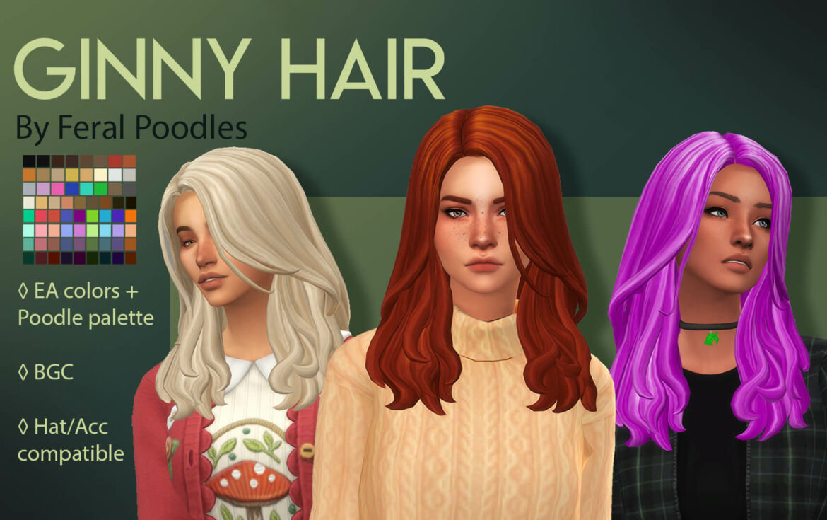 The Sims 4 ginny hair ts4 maxis match cc a long pretty
