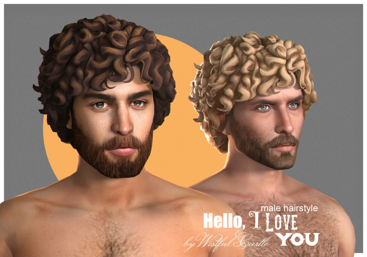 The Sims 4 Hello, I Love You (male hair)