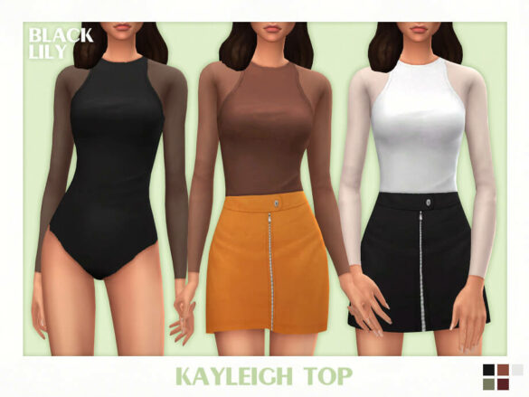 The Sims 4 Kayleigh Top by Black Lily