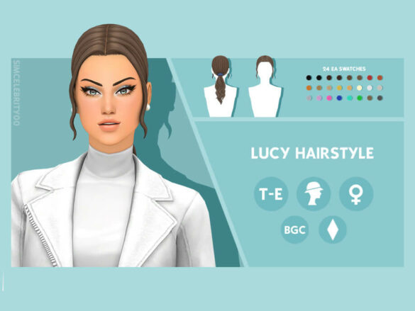 The Sims 4 Lucy Hairstyle by simcelebrity00