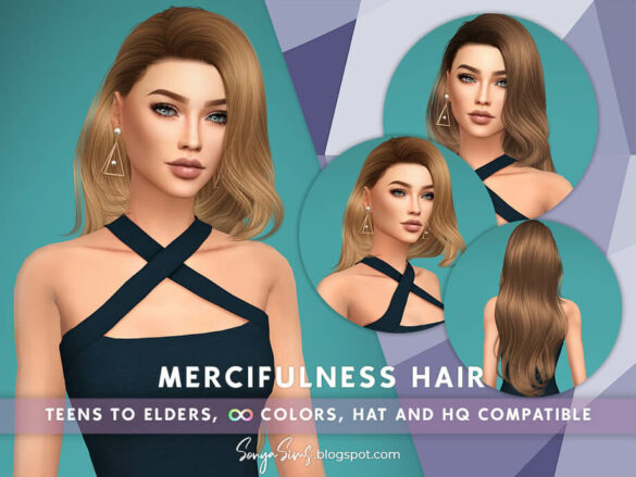 The Sims 4 Mercifulness Hair by SonyaSimsCC