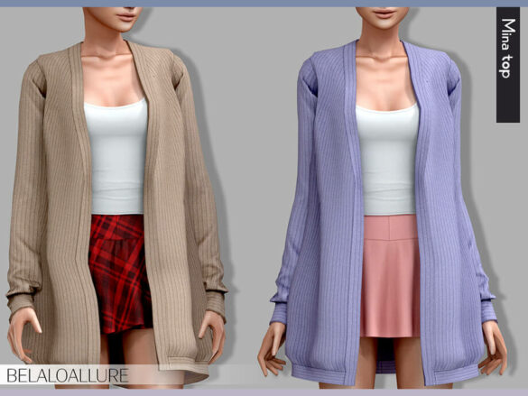 The Sims 4 Mina wool top by belal1997