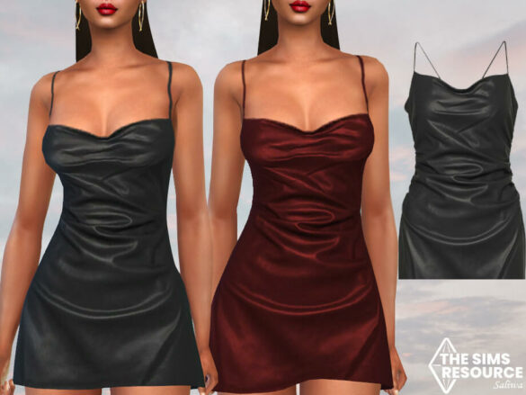 The Sims 4 Mini Leather Party Dresses by Saliwa