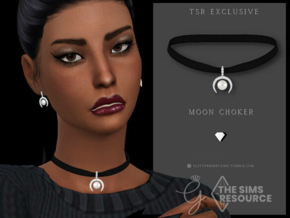 The Sims 4 Moon Choker by Glitterberryfly