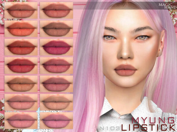 The Sims 4 Myung Lipstick N103 by MagicHand