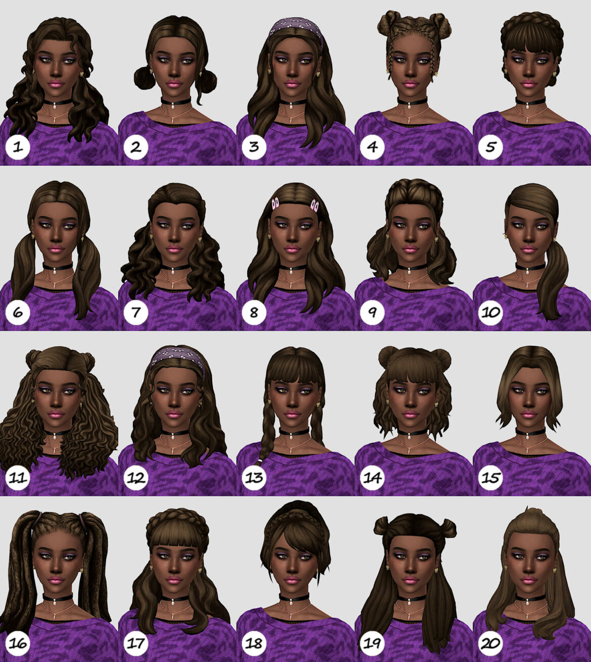 The Sims 4 natural hair recolor dump