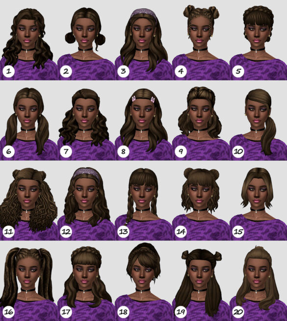 The Sims 4 natural hair recolor dump