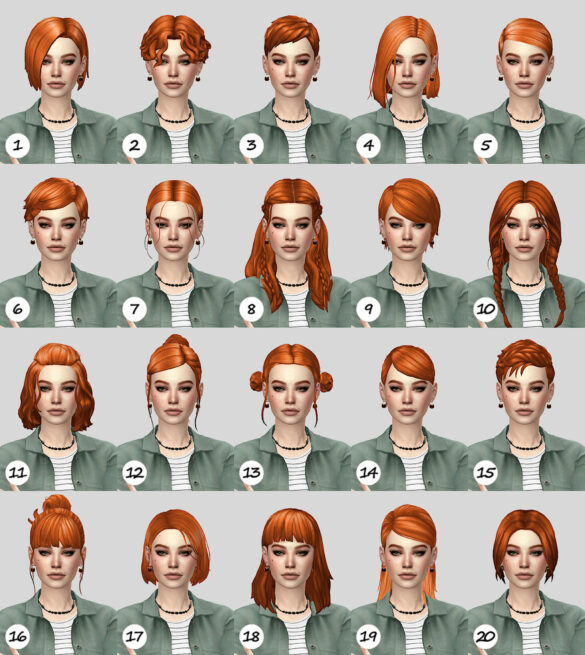 The Sims 4 natural hair recolor dump