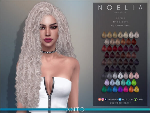 The Sims 4 Noelia Hairstyle by anto