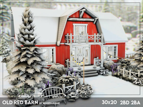 The Sims 4 Old Red Barn by xogerardine